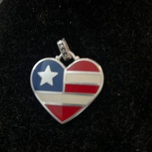 Brighton American flag heart charm.